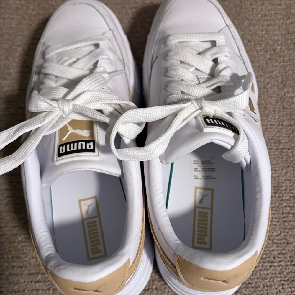 Puma White/Sand Mayze Stack Platform Sneakers Siz… - image 7